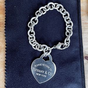 Authentic Tiffany & Co Large Heart Tag Bracelet.
